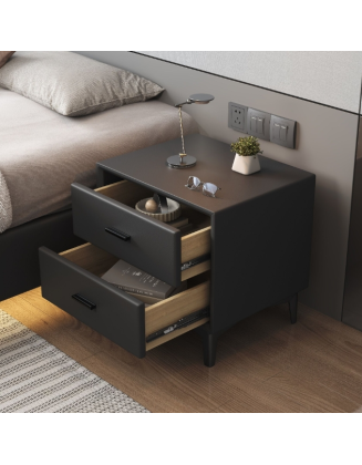 Nightstand Modern Minimalist Contemporary Solid Wood