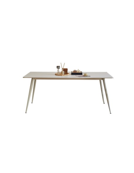 Pure White Slate Cream Style Dining Table